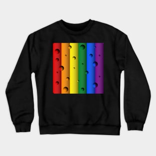 LGBTI flag colors seamless pattern (bars and holes) Crewneck Sweatshirt